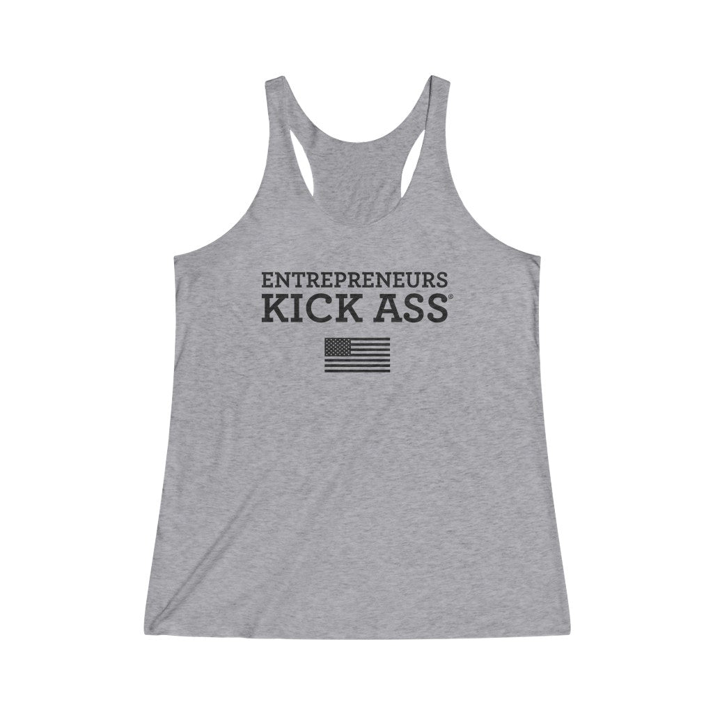 Women's  FLAG EDITION Entrepreneurs Kick Ass® Tri-Blend Racerback Tank